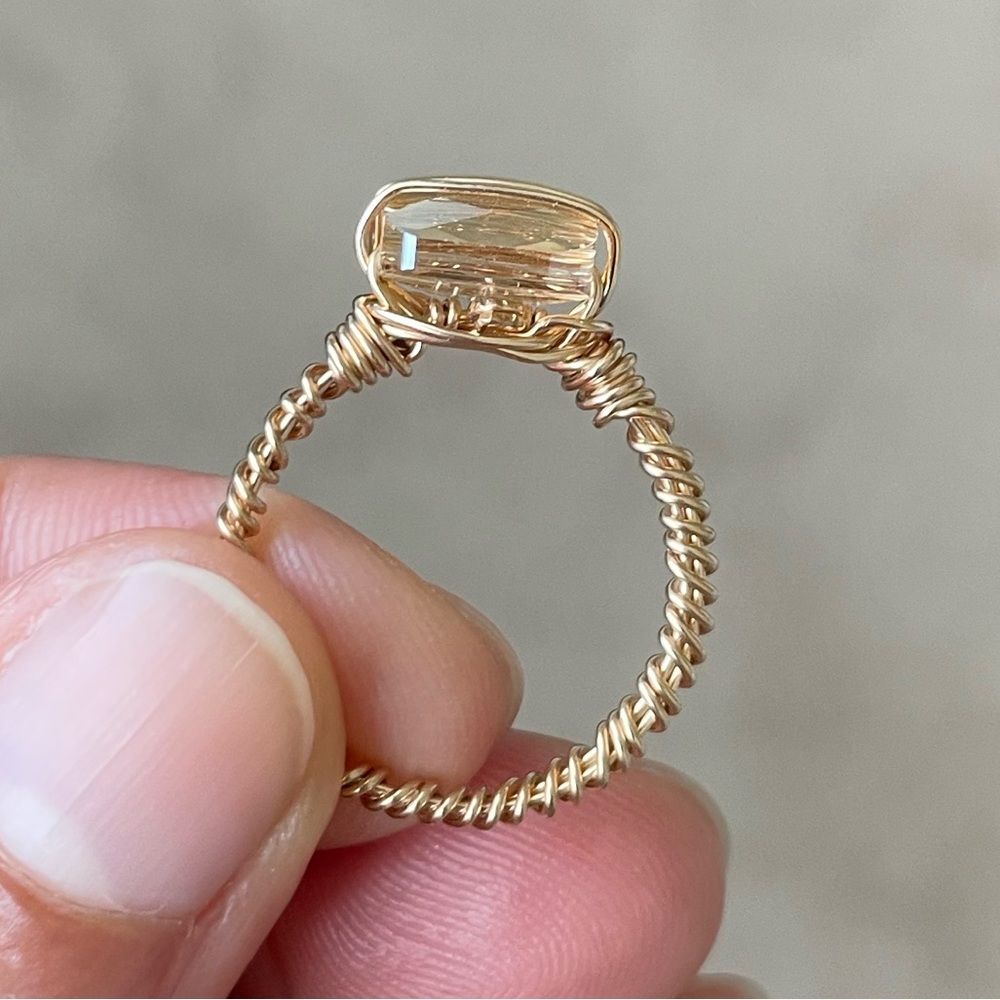 18 caret gold plated Wire-Wrapped Ring 💍